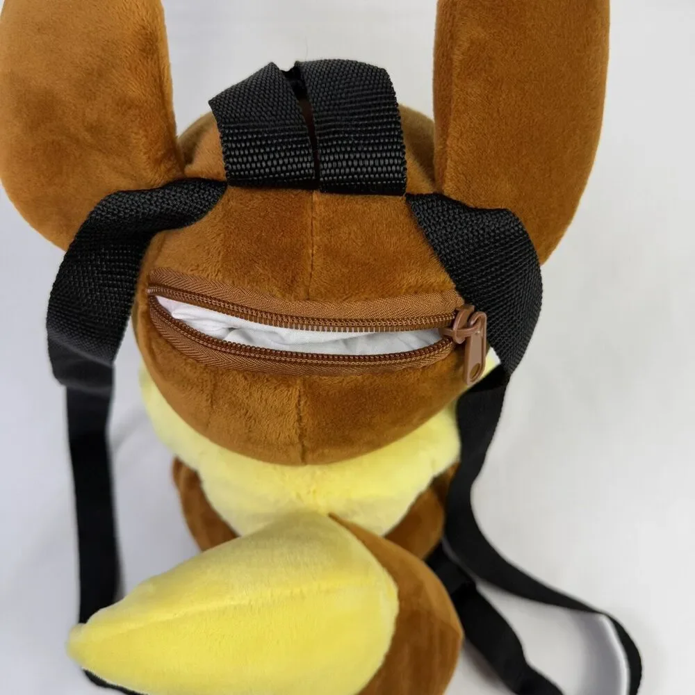 Pokemon Eevee Backpack 2017 Zipper Stuffed Animal Bag Backpack Plush Large Toy